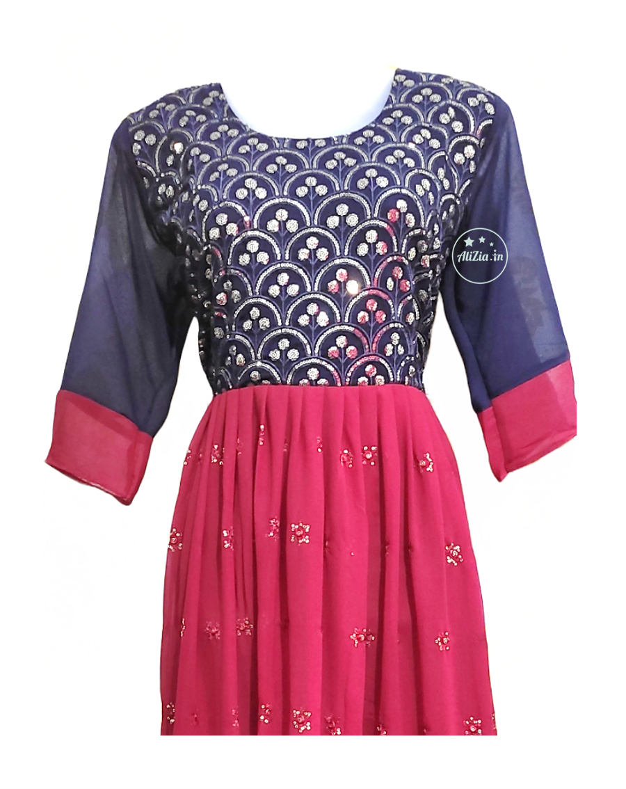 Shop latest in ethnic fusion wear with all handmade apparels. | Sharara  set, Cotton long dress, Dress neck designs
